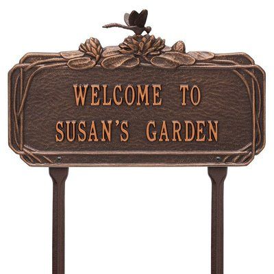 Dragonfly Garden Copper Dedication Plaque